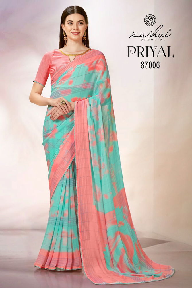 Kashvi Priyal By Lt Fabric Georgette Sarees Catalog